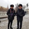 Junto a Fernando Niembre en el frío de Moscú.