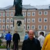 En Salzburgo conociendo la estatua de Mozart.