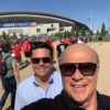Antes de entrar al Wanda Metropolitano junto a mi hijo, Luis Carlos.