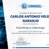 Diploma de Coaching y Liderazgo hecho en la Conmebol